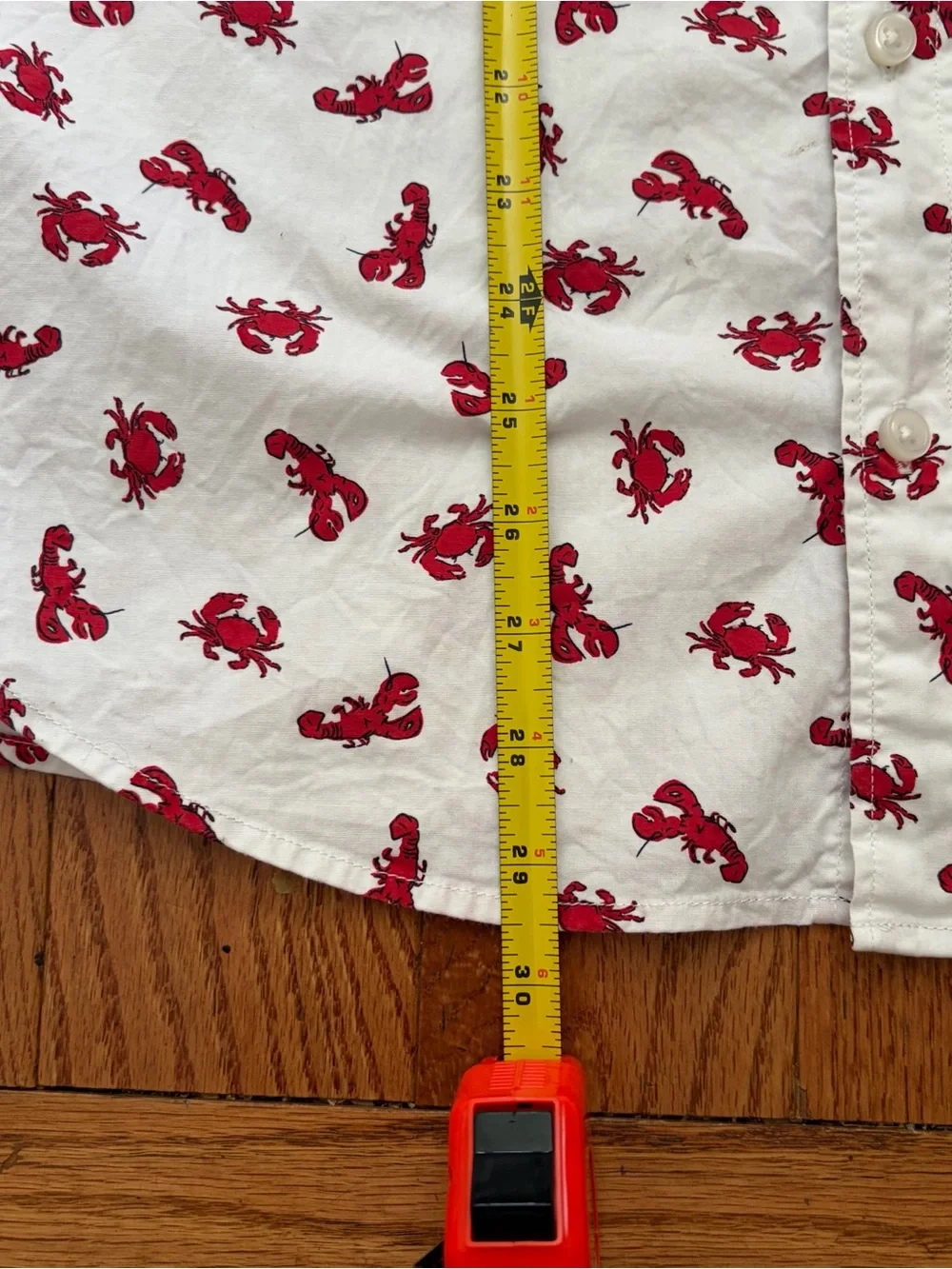 J.Crew Mens XL Red Lobster Print Shirt 2T Toddler Father and Son Set Nautical